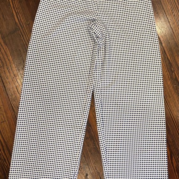 Marc Bouwer Gingham Flutter Sleeve V Neck A Line Blouse/Pant Set Sz M Top/S Pant - Picture 8 of 10